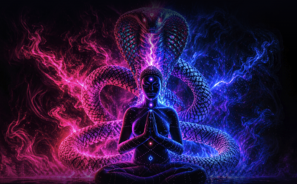 Kundalini — la energía que duerme en tu columna esperando ser despertada